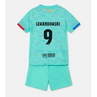 Dres Barcelona Robert Lewandowski #9 Tretina pre deti 2023-24 Krátky Rukáv (+ trenírky)